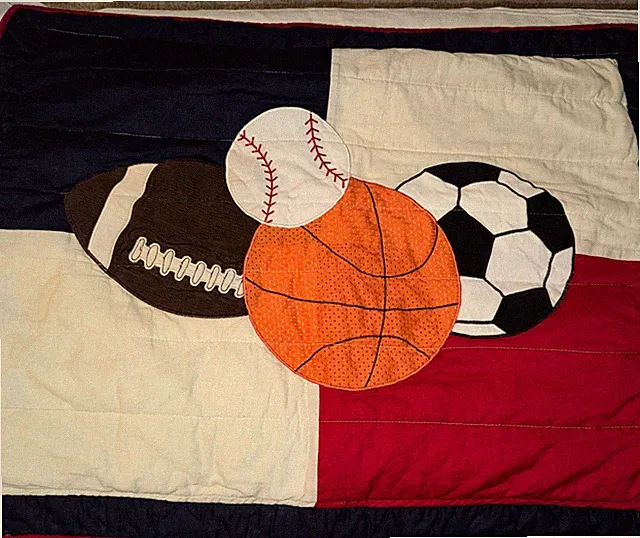 2 Ct. Sports Themed Pillow Shams•Full Size•Basketball•Football•Soccer•Baseball