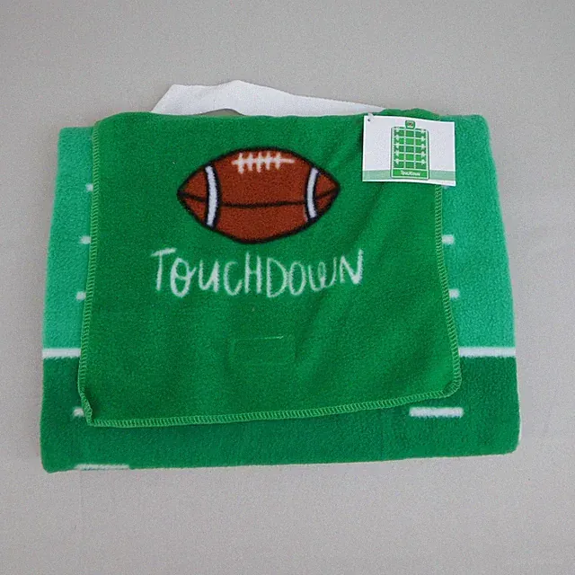 40" x 57" Football Field Game Day Lightweight Fleece Stadium Blanket #6735