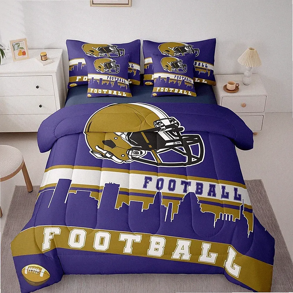 Erosebridal Football City 7 Pcs Comforter Set Full Football Bedding for Kids...