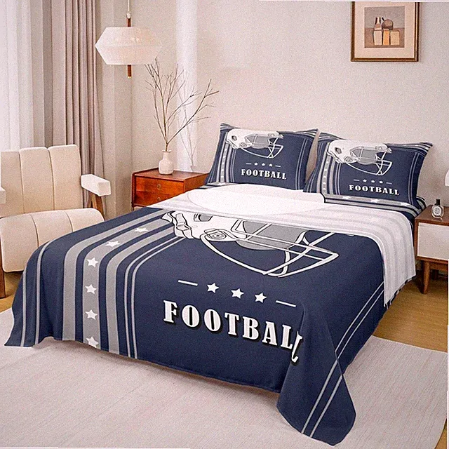 Erosebridal Football City Bed Sheets Set Gridiron Lover Sheets Gifts for Boys...