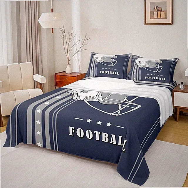 Football City Bed Sheets Set Gridiron Lover Sheets Gifts for Boys Girls, Spor...