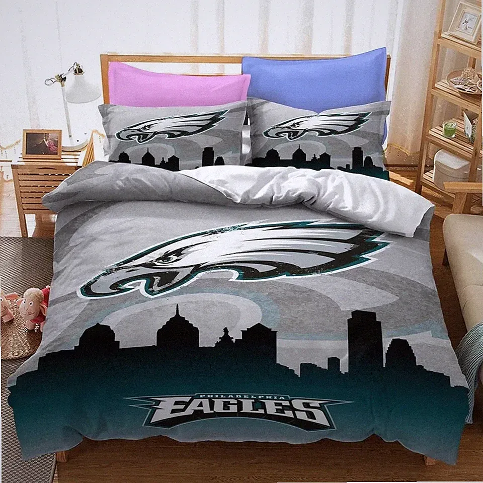 Gift Idea For Fans, Philadelphia Football Eagles Bedding Duvet Covers Set