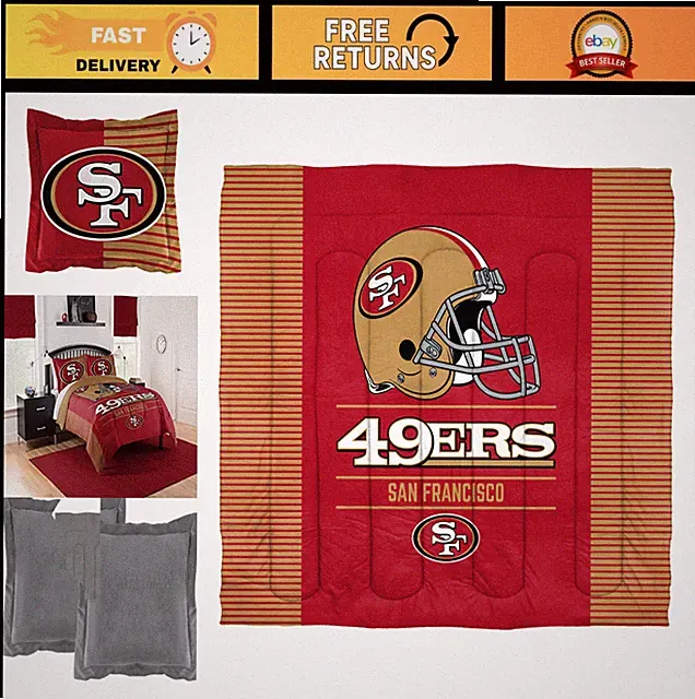 NFL Comforter Set with Shams - Unisex Adult Bedding, Cozy & Stylish Home Decor