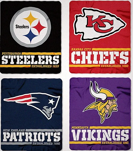 NFL - Fleece Blanket - Bed Cover - Throw - Pick Your Team! (Split Wide)
