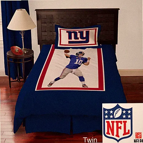 NFL New York Giants Eli Manning Twin Bedding Comforter with bag Set
