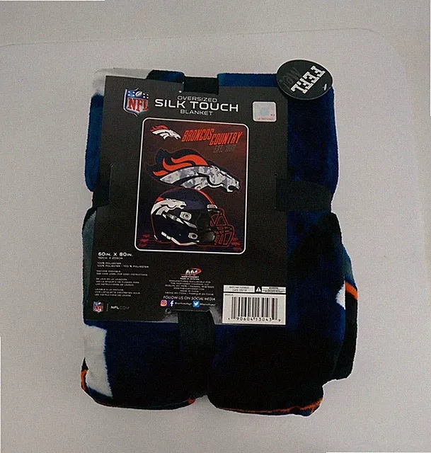 Official Licensed NFL Bedding Queen Size Blanket 60 x 80 in Denver Broncos