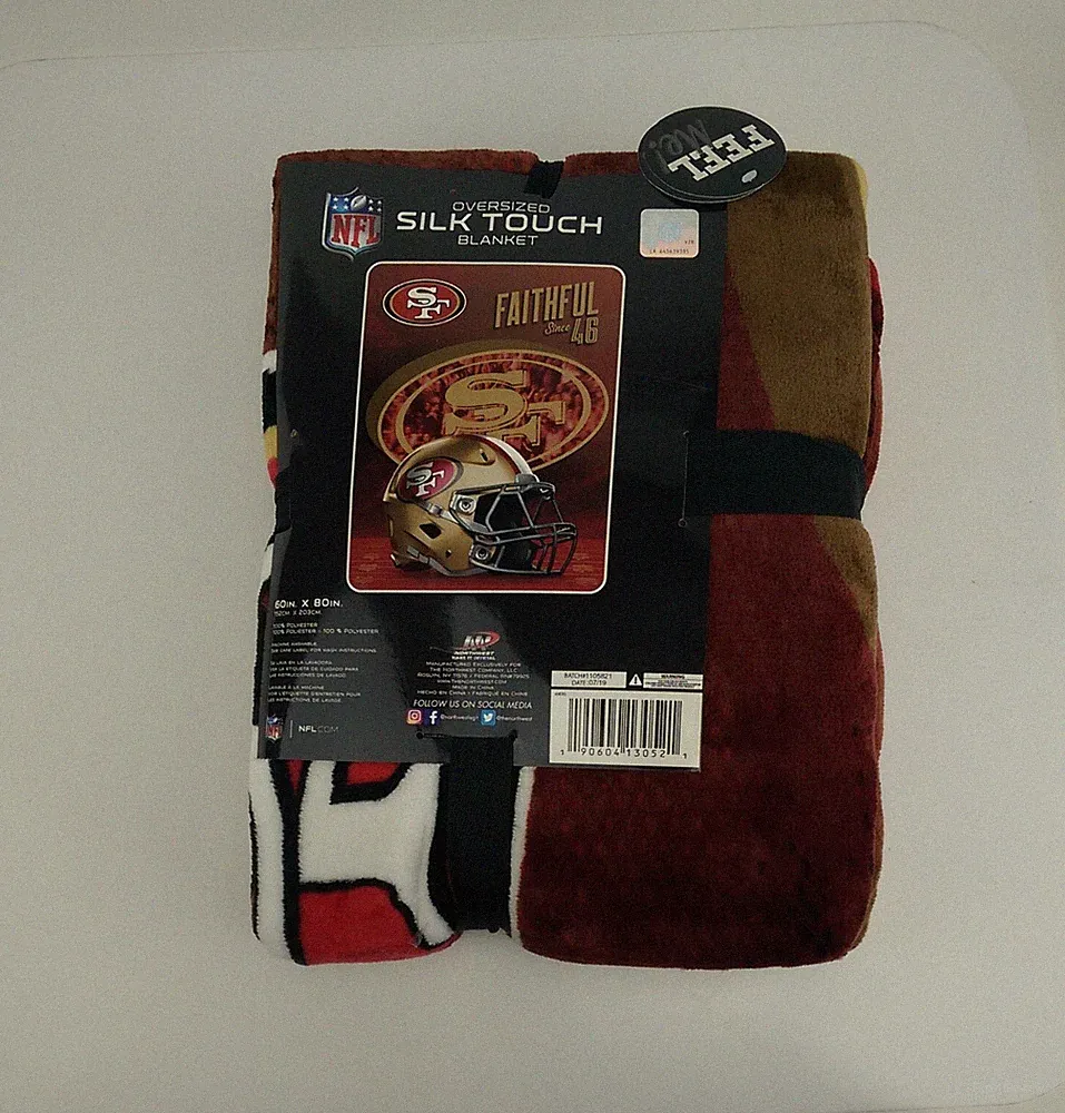 Official Licensed NFL Bedding Queen Size Blanket 60 x 80 in San Francisco 49ers