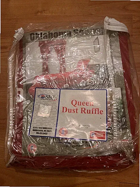 Oklahoma Sooners Dust Ruffle Bed Skirt, Queen