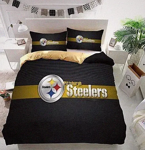 Pittsburgh Steelers Football Team Duvet Cover Set (4pcs)
