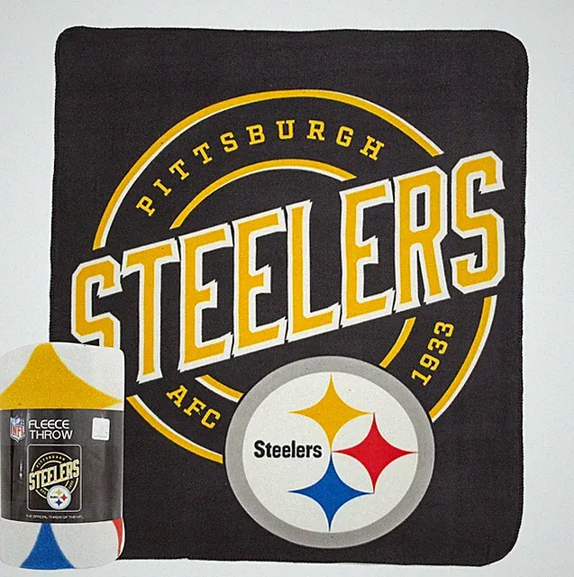 Pittsburgh Steelers NFL Official 50"x60" Fleece Throw Blanket