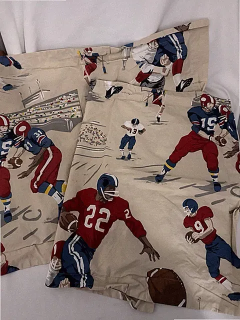 Pottery Barn Football Pillow Shams Standard Set Of 2