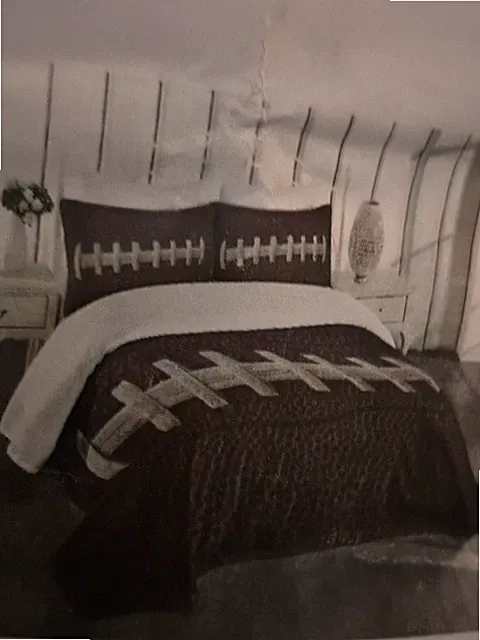 Premium Queen Bedspread Football