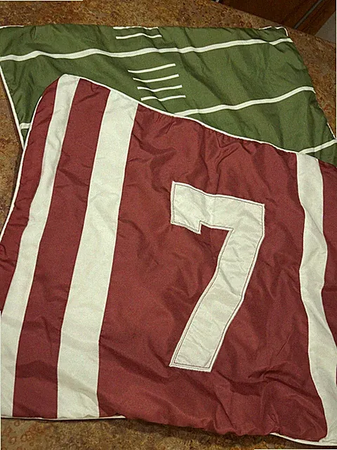 Set Of Football Themed Pillowcases Zippered