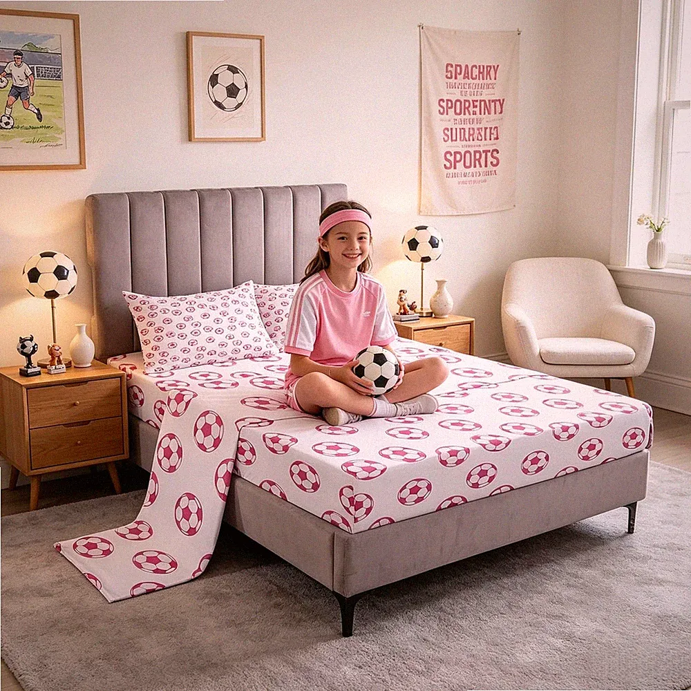 Soccer Full Size,Football Sport Games Modern Bedding Set,Boys Girls Room Deco...