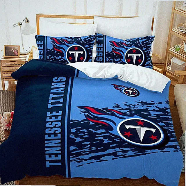 Tennessee Titans Duvet Cover Bedding Set Gift for Fans Duvet Cover Set (4pcs)