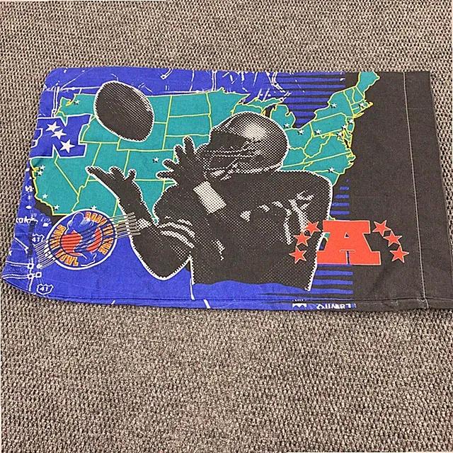 Vintage 90s NFL Football Pillow Case (1) All Over Graphic The Bibb Company USA